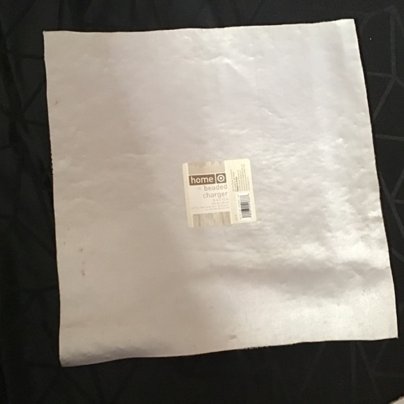 Home 15 inch square Beaded and Sequined Chargers, set of 2 - Picture 8 of 11